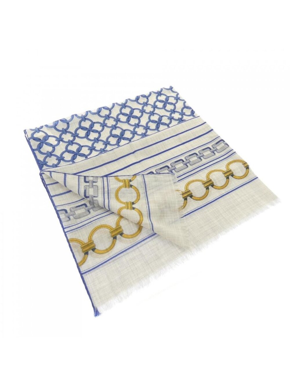 Hermes Maillons Et Chaines Rectangle Stole Scarf